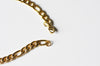 Bracelet grosse maille figaro gourmette acier doré 14k, création bijoux,bracelet acier doré inoxydable,sans nickel, 20cm G4448-Gingerlily Perles