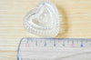 Boite à bijoux verre coeur,rangement bijoux,boite verre vintage,boîte décoration, décoration minimaliste,boîte verre,4.1cm côté G4173-Gingerlily Perles