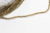 perle ronde facetté hématite dorée 2mm, une fourniture pour fabrication de bijou pierre, le fil de 170 perles G4480