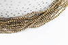 perle ronde facetté hématite dorée 2mm, une fourniture pour fabrication de bijou pierre, le fil de 170 perles G4480
