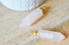 Pendentif bouteille parfum quartz rose pointe,pendentif pierre naturelle,pendentif collier,pendentif quartz naturel,46.5mm G4511