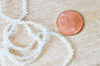 Perles toupies cristal beige irisé, perles bijoux, perle cristal, Perle verre facette,création bijoux, fil de 200, 2x2.5mm G4705