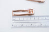 Support barrette métal doré rectangle sans plateau, pince à cheveux, accessoire coiffure mariage, fabrication bijoux,60mm, lot de 5 G4699