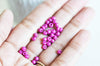 grosses perles rocaille rose nacré,perles rocaille, rose opaque, création bijoux,perles verre, lot 10g, diamètre 4mm -G190