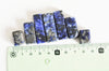 Perle rectangle lapis Lazulis,creation bijou pierre naturelle, pendentif pierre,pierre naturelle,lapis naturel,le lot de 7 G4897
