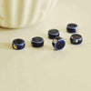 perles porcelaine bleue foncé, fournitures créatives, perle céramique, perle porcelaine,perle disque, céramique bleue,Lot de 10, 13mm-G1239