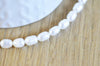 perle naturelle blanche, grade A,perle pomme de terre ,perle percée,perle de culture, création bijoux,perle eau douce,4-5mm, le fil,G2836