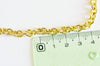 Chaine doré maille forçat texturée aluminium doré pâle,chaine collier,création bijoux,chaine martelée,7mm,vendue au mètre,G2827