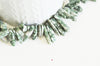 perle longues en jaspe vert naturel, des perles en pierre pour creation de bijoux en pierre naturelle,13-22mm,le fil de 60 perles G3525