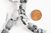 Perles jaspe zebré rectangulaire, des perles en jaspe gris naturelle pour la création de bijou pierre naturelle,18x14mm,le lot de 5 G3528