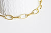 Chaine doré grosse maille aluminium doré,chaine collier,création bijoux,chaine large,15.5x8x1mm,vendue au mètre-G2124