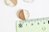 perle disque bois résine, bois naturel, perles bois, Perles géométriques,perle ronde,perle ronde bois ,18mm, les 5- G1880