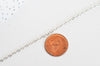 Chaine fine platine forçat en fer,chaine bijou, création bijoux,chaine argent,grossiste chaine,3x2mm,5 mètres G5006