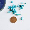 Sable howlite turquoise,chips mineral,howlite naturelle, pierre semi-precieuse, création bijoux, Sachet 20 grammes G259