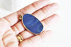 Pendentif ovale agate bleue,Pendentif pour bijoux, pendentif pierre, pierre naturelle, pendentif bleu,agate naturelle,43mm-G1381