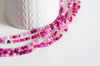Perle agate rose, fourniture créative, perle agate,pierre naturelle,agate naturelle,perle pierre,perle facette,4mm,fil de 90 perles-G493