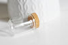 Mini cloche en verre et support en liège, bouteille verre,cloche verre, présentoir, création bijoux, 36.5mm, l'unité,G763-Gingerlily Perles