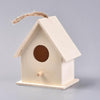 cabane à oiseau en bois massif brut, maison pour oiseau à customiser,décoration jardin, 18.5cm, l'unité G4890