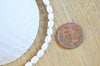 perle naturelle blanche, grade A,perle pomme de terre ,perle percée,perle de culture, création bijoux,perle eau douce,4-5mm, le fil,G2836