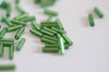 Perles rocaille Tube vert, Fournitures créative, perles rocaille vert, perles vert métallisé, long tube,6mm x 2mm, 5 grammes,G2691
