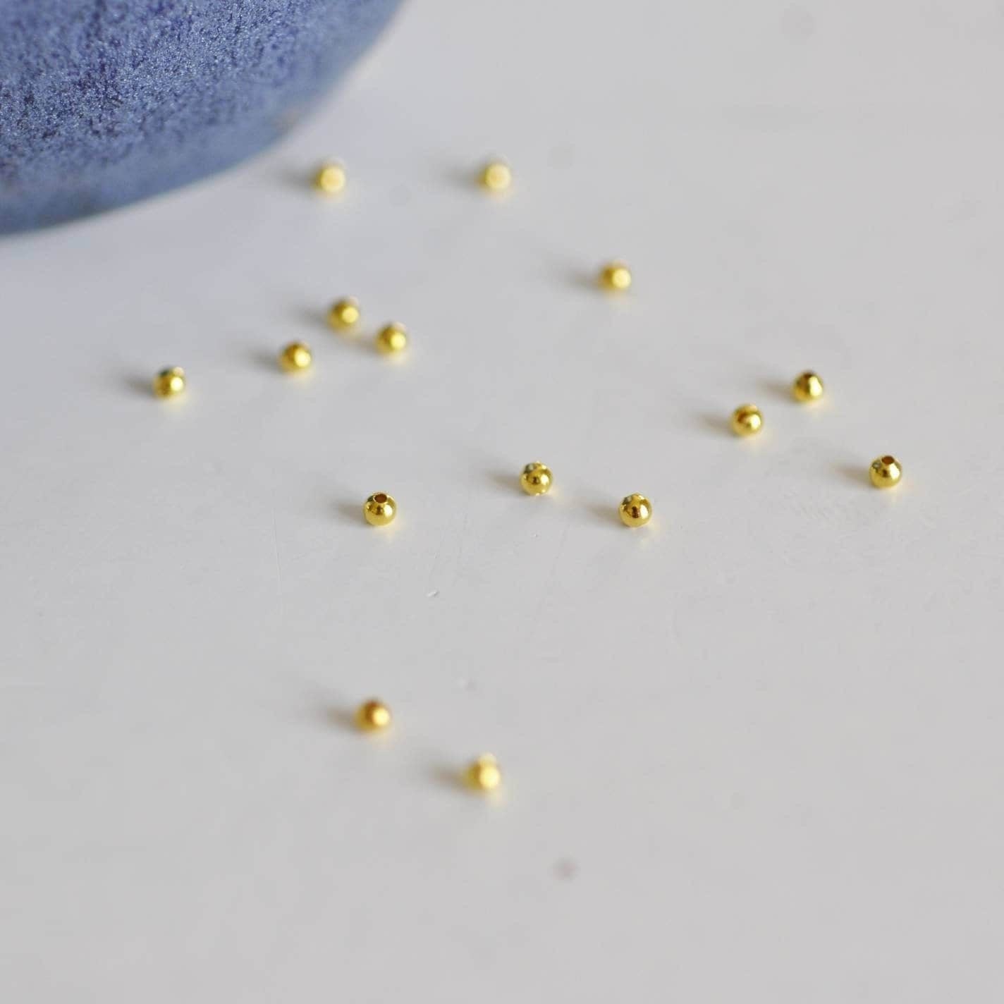 Perles intercallaires Dorées, fournitures créatives, perles intercalaire dorées, création bijoux, 10 grammes, 3mm G294