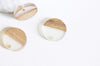 perle disque bois résine, bois naturel, perles bois, Perles géométriques,perle ronde,perle ronde bois ,18mm, les 5- G1880