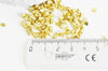 Sable pépite verre doré, chips mineral,verre coloré,verre or,pierre verre,création bijoux,sable aquarium,2-3mm,Sachet 10 grammes G846