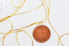 Chaine fine dorée serpent 16K 1 micron,chaine collier, création bijoux, chaine au mètre,chaine dorée,1mm,le mètre G5005