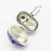 Pendentif locket coeur argenté émaillé, bijoux de grossesse, création bijoux argenté, 17.5mm,l'unité G5513