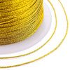 fil doré métallisé en polyester 0.4m, création bijoux, fil Couture, broderie,fil or,fil métallique, bobine de 50 mètres,5943