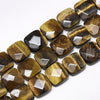 Perle carrée oeil de tigre naturel 12mm,pierre naturelle, oeil de tigre naturel, perle pierre, X1, 20cm G5882