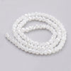 Perles toupies blanc irisé 6x4mm, perles bijoux, perle cristal,Perle verre facette,création bijoux, fil de 80 perles G6137