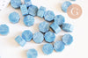 Granulés cire bleu moyen nacré à cacheter, fourniture pour création sceaux personnalisés pour sceaux et invitations de mariage,les 100 G6213