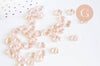 Perle coeur verre orange irisé 6mm, des perles en verre pour création bijoux,lot de 10 G6250