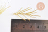 Pendentif branche feuille laiton 39mm,breloque laiton brut, bijou laiton,feuille dorée pour création bijoux vendu à l'unité G6278