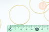Anneau connecteur torsadé laiton 18k, pendentif géométrique,anneaux laiton, création bijoux, lot de 2, 40mm G5512-Gingerlily Perles