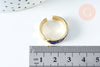 Bague réglable lune étoile laiton doré 16K émail coloré 18.3mm, creation bijoux,bague femme cadeau anniversaire, l'unité G6350-Gingerlily Perles