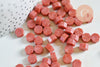 Granulés cire rose corail nacré à cacheter, fourniture création sceaux personnalisés pour sceaux et invitations de mariage,les 100 G6284