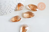 Pendentif goutte cristal facetté orange clair 22mm,pendentif cristal,pour création bijoux, l'unité G6363