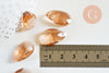 Pendentif goutte cristal facetté orange clair 22mm,pendentif cristal,pour création bijoux, l'unité G6363