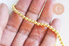 Perle ronde hématite dorée 4mm, perle hématite synthétique création bijoux pierre, le fil de 90 perles G6272