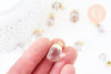 Pendentif goutte quartz cristal facetté doré, bijou pierre,pendentif cristal de roche naturel, pendentif pierre,bijoux pierre,19-21mm G5154
