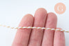 Cordon tressé blanc beige fil doré 1.5mm, cordon pour bijoux,cordon multicolore scrapbooking,corde décoration, longueur 1 mètre G6069