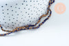 Perle toupie cristal bleu or 3x2mm, perles bijoux, perle bicone cristal bleu,Perle verre facette, fil de 180 perles G6178