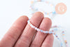 Perles toupies cristal pastel irisé 3.5x3mm, perles bijoux, perle cristal,Perle verre facette,création bijoux, fil de 37.5cm G6172