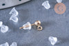 Fermoirs pour Clous, fournitures créatives Boucle d'oreilles, fermoirs silicone, accessoires boucles, fabrication bijoux, 4mm,lot de 50,G314-Gingerlily Perles