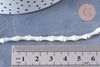 Perle tube nacre blanche naturelle 7.5-9mm,nacre blanche,perle coquillage blanc,création bijou,le fil de 39cm, G6604