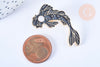 Broche pins carpe koi émail noir doré émail 38.5x23mm,broche dorée,creation bijoux,décoration veste,l'unité G6623-Gingerlily Perles