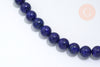Perle lapis lazuli ronde 8mm,lapis bleu,pierre naturelle, création bijoux,perles pierre,lapis naturel,le fil de 20 perles G5747