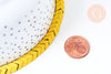 Perle chevroncolorée jaune hématite synthétique 7mm, création bijoux pierre, le fil de 40cm